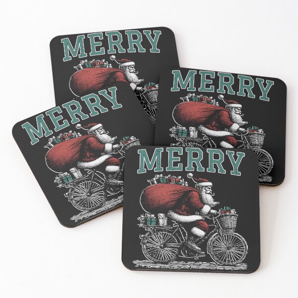 Item preview, Christmas | Santa | Bicycle | Merry designed and sold by Jcat7.