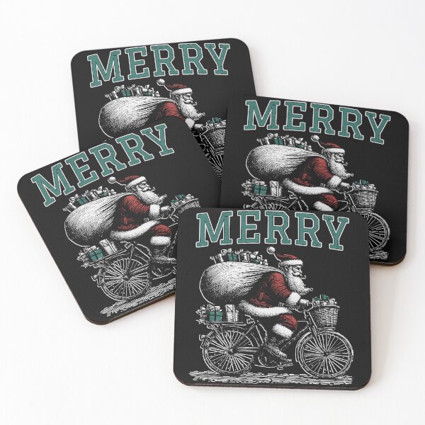 Item preview, Christmas | Santa | Bicycle | Merry designed and sold by Jcat7.