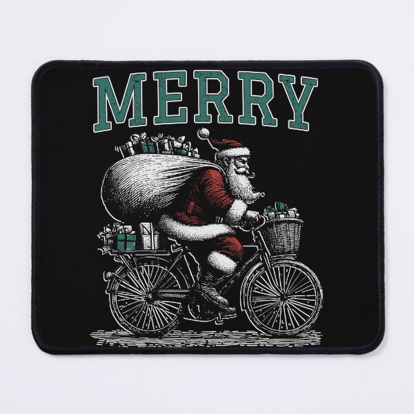 Item preview, Christmas | Santa | Bicycle | Merry designed and sold by Jcat7.
