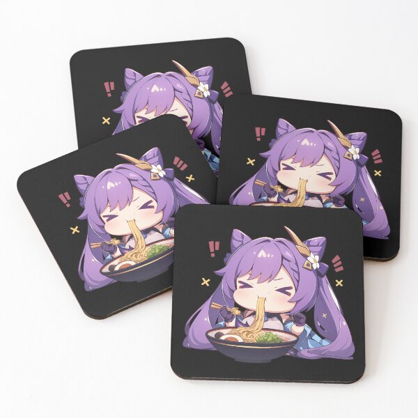 Item preview, Game Keqing Kawaii Ramen Delight Genshin Impact Anime Girl Chibi Style designed and sold by Raslbazola.
