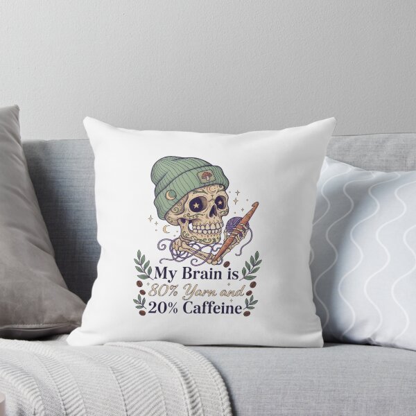 Item preview, My Brain is 80% Yarn and 20% Caffeine designed and sold by yusufdehbi.