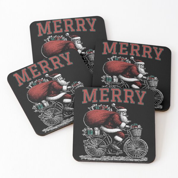 Item preview, Christmas | Santa | Bicycle | Merry designed and sold by Jcat7.