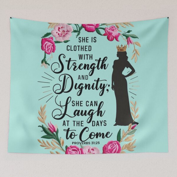 Item preview, Proverbs 31:25 | She Is Clothed with Strength and Dignity | Christian Women Scripture Design designed and sold by NoviaRobert.