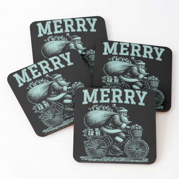 Item preview, Christmas | Santa | Bicycle | Merry designed and sold by Jcat7.