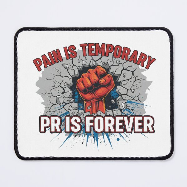 Item preview, Pain Is Temporary PR Is Forever Gym Motivation T-Shirt | Fitness Powerlifting Workout Tee designed and sold by Sushikidsntoddlers.