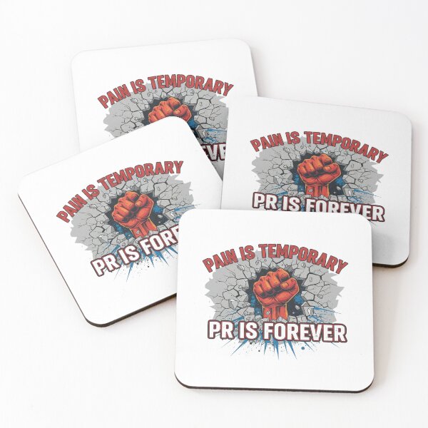 Item preview, Pain Is Temporary PR Is Forever Gym Motivation T-Shirt | Fitness Powerlifting Workout Tee designed and sold by Sushikidsntoddlers.