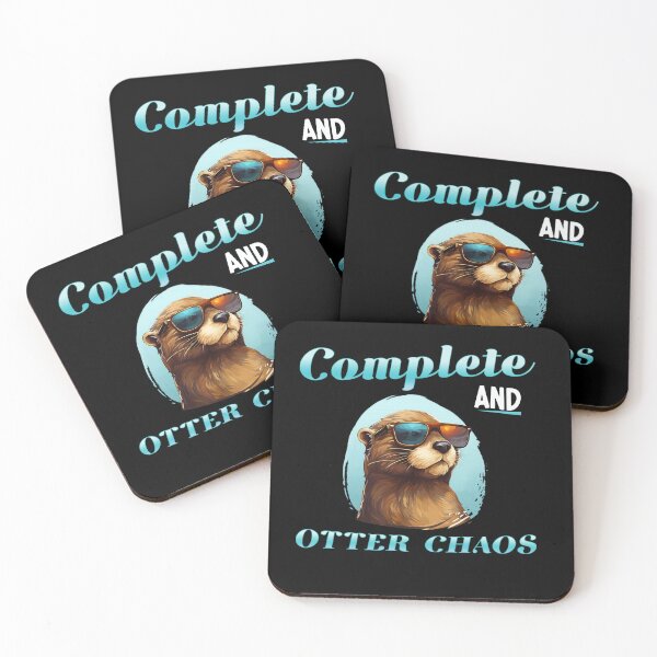 Item preview, Complete and Otter Chaos – Cool Otter with Sunglasses and Funny Animal Pun designed and sold by TinaMDedrick.