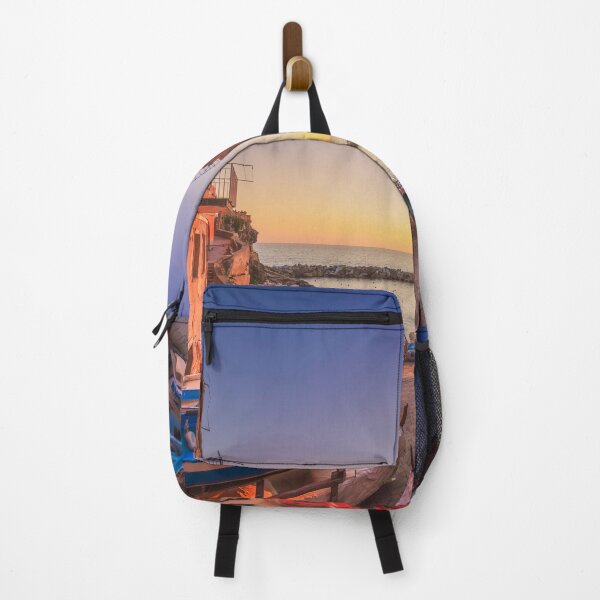 Item preview, Riomaggiore village and boats at sunset. Cinque Terre, Italy designed and sold by Stefano Orazzini.