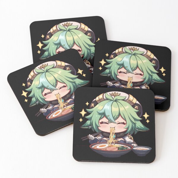 Item preview, Game Sucrose Genshin Impact Chibi Girl Enjoying Cozy Ramen Anime designed and sold by Raslbazola.
