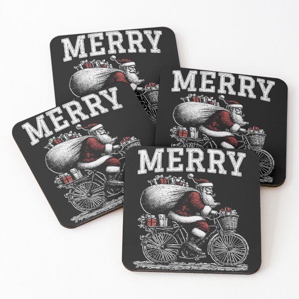 Item preview, Christmas | Santa | Bicycle | Merry designed and sold by Jcat7.