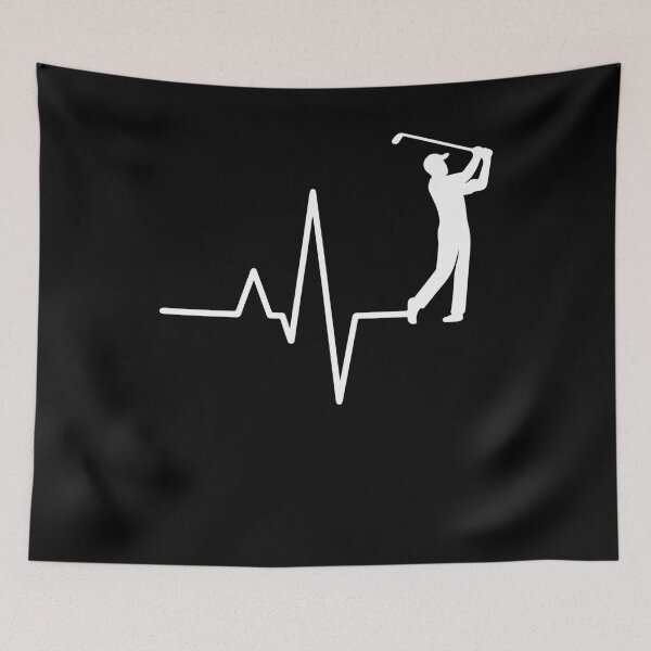 Item preview, Golf Heartbeat Silhouette Golfer Swing designed and sold by LuminOrb.