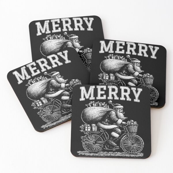 Item preview, Christmas | Santa | Bicycle | Merry designed and sold by Jcat7.