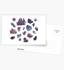 Amethyst minerals set Postcards