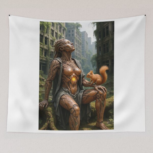 Item preview, Post-apocalyptic wooden android squirrel  designed and sold by CathryneDelamort.