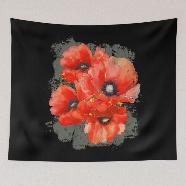 Item preview, Red poppies designed and sold by BurmaArtProject.