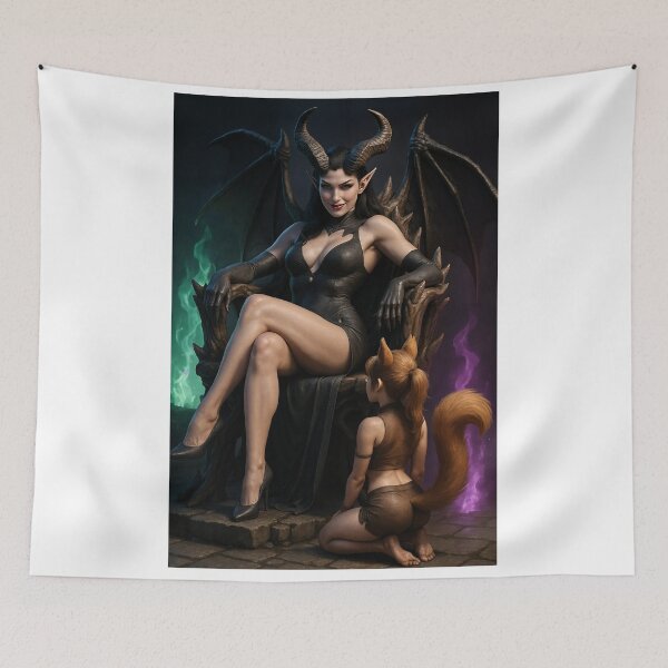Item preview, Demoness with a squirrel girl   designed and sold by CathryneDelamort.