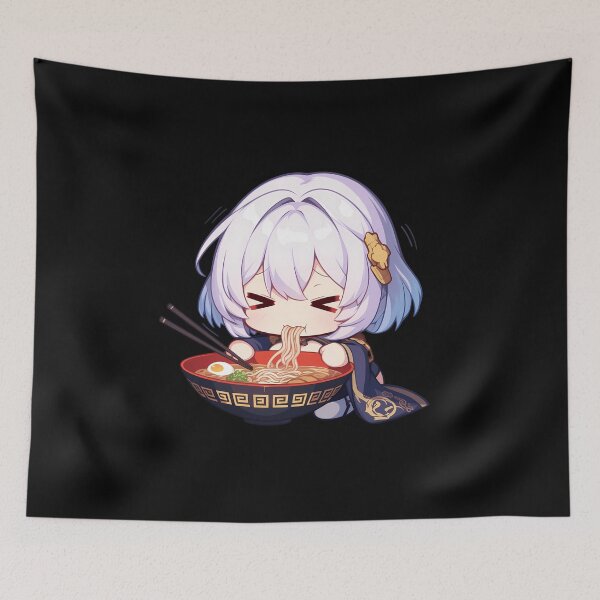 Item preview, Sirius Eating Ramen Azur Lane Anime Kawaii Chibi Moment designed and sold by Raslbazola.