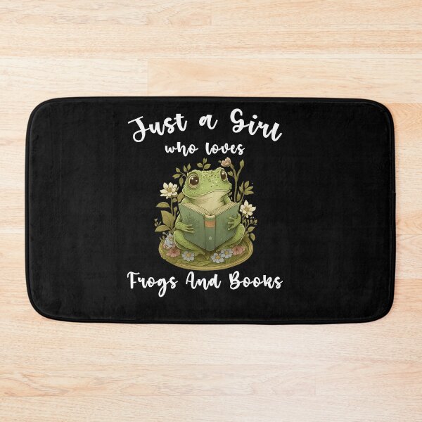 Item preview, Just a Girl Who Loves Frogs and Books – Cute Frog Reading Illustration designed and sold by TinaMDedrick.