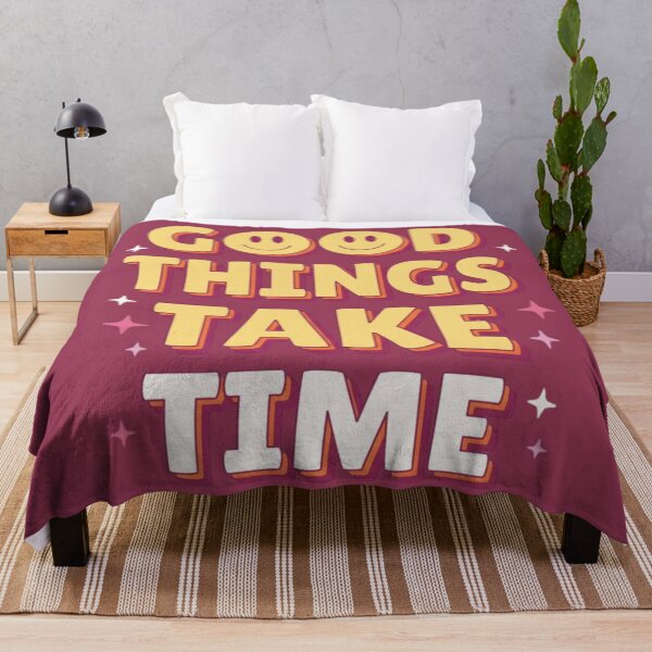 Item preview, Good Things Take Time Positive Motivational Quote Retro Typography tshirt designed and sold by anandsiva2703.