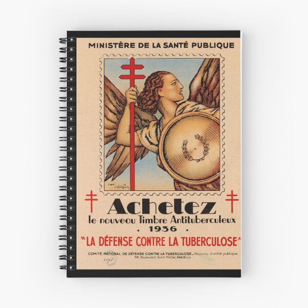 Item preview, Vintage French Art Deco Poster | 1936 Anti-Tuberculosis Stamps | Lorraine Cross & Angelic Figure | Public Health Advocacy designed and sold by artofuniverse.