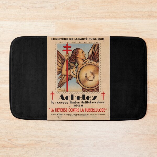 Item preview, Vintage French Art Deco Poster | 1936 Anti-Tuberculosis Stamps | Lorraine Cross & Angelic Figure | Public Health Advocacy designed and sold by artofuniverse.