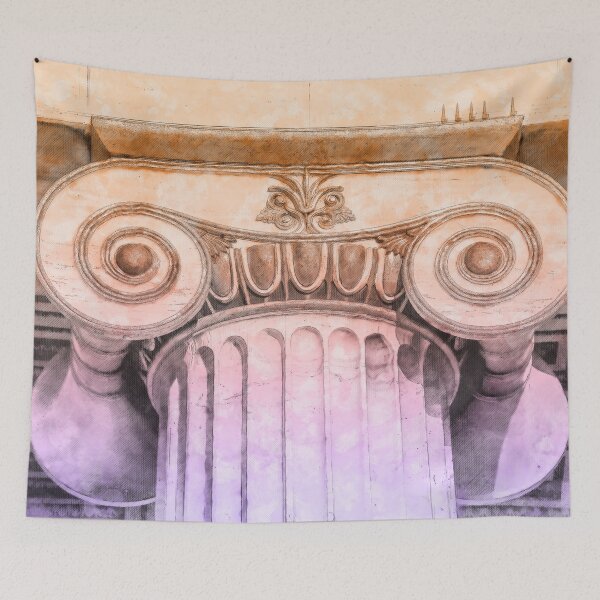 Item preview, Ionic Column Capital – Greek Architecture Watercolor Art designed and sold by elgreko.