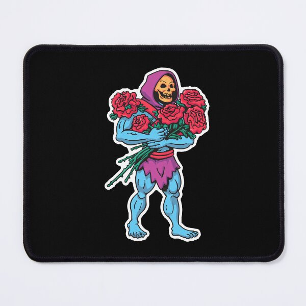 Item preview, Funny Skeletor with Bouquet — MOTU Inspired Humorous Design designed and sold by SleekLineSketches.