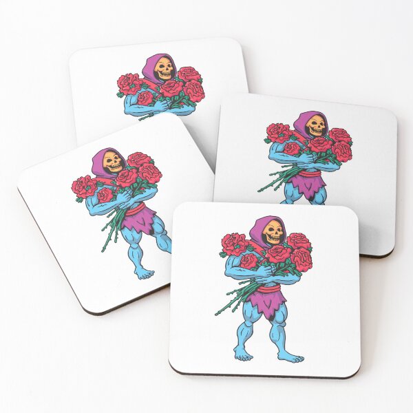 Item preview, Funny Skeletor with Bouquet — MOTU Inspired Humorous Design designed and sold by SleekLineSketches.