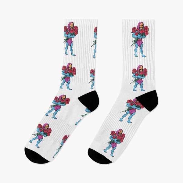 Item preview, Funny Skeletor with Bouquet — MOTU Inspired Humorous Design designed and sold by SleekLineSketches.