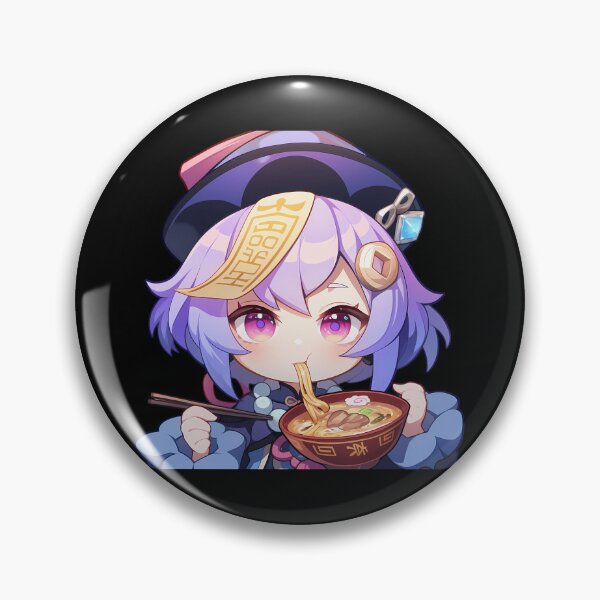 Item preview, Qiqi Genshin Impact Kawaii Ramen Chibi Anime Girl Delight designed and sold by Raslbazola.