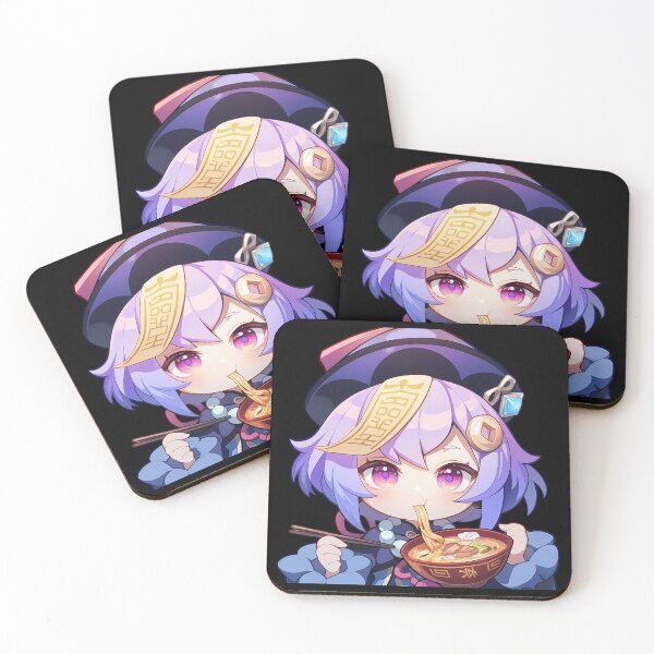 Item preview, Qiqi Genshin Impact Kawaii Ramen Chibi Anime Girl Delight designed and sold by Raslbazola.