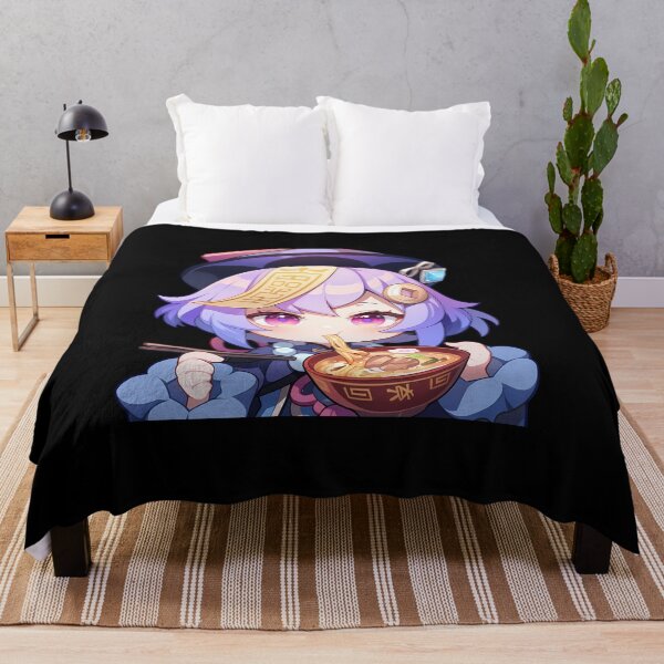 Item preview, Qiqi Genshin Impact Kawaii Ramen Chibi Anime Girl Delight designed and sold by Raslbazola.