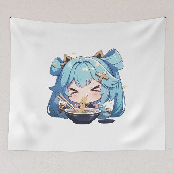 Item preview, Faruzan Genshin Impact Kawaii Ramen Chibi Anime Girl Cheer designed and sold by Raslbazola.