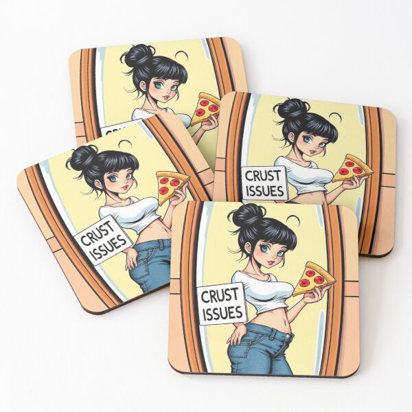 Item preview, Crust Issues Funny Pizza Pop Art Collection designed and sold by SaucyFoodTruck.