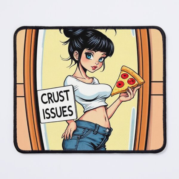 Item preview, Crust Issues Funny Pizza Pop Art Collection designed and sold by SaucyFoodTruck.