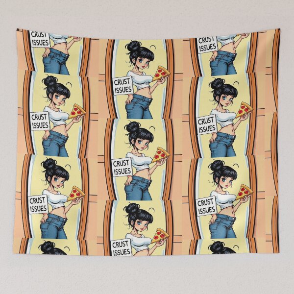 Item preview, Crust Issues Funny Pizza Pop Art Collection designed and sold by SaucyFoodTruck.
