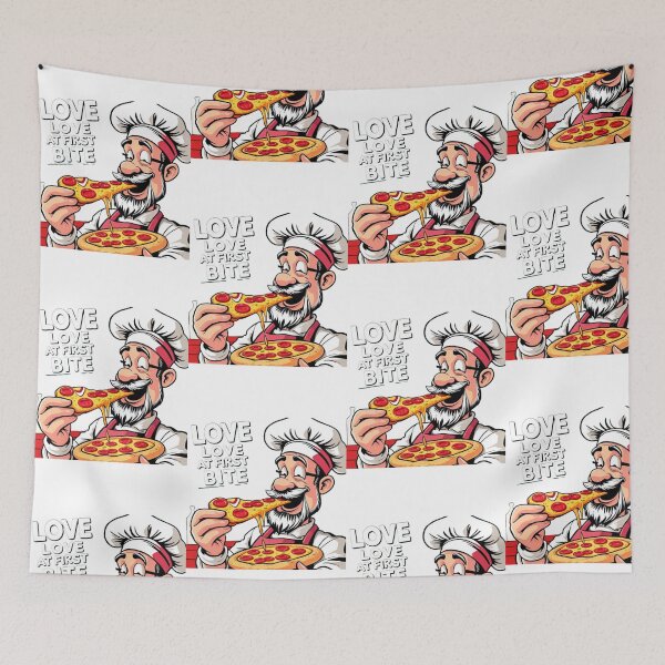 Item preview, Love AT First Bite Funny Pop Art Pizza Collection designed and sold by SaucyFoodTruck.