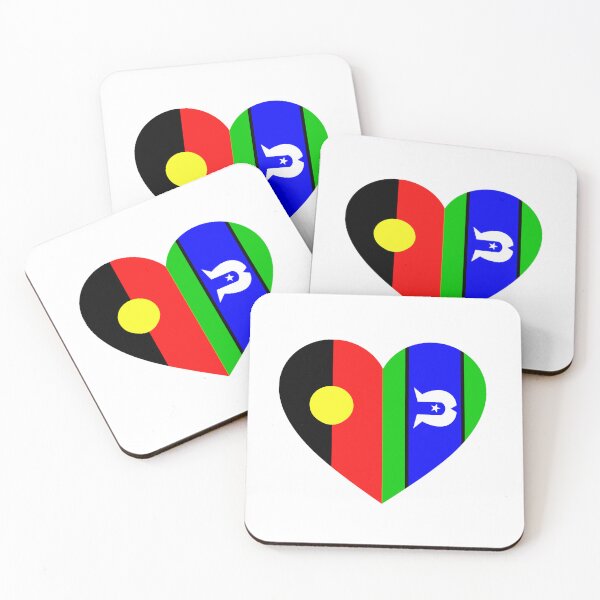 Item preview, Aboriginal and Torres Strait Heart Flags designed and sold by HappyArts90.