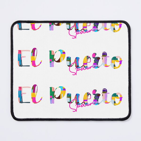 Item preview, El Puerto, Spain, Vibrant Abstract City Typography Art designed and sold by Wanderful-roads.