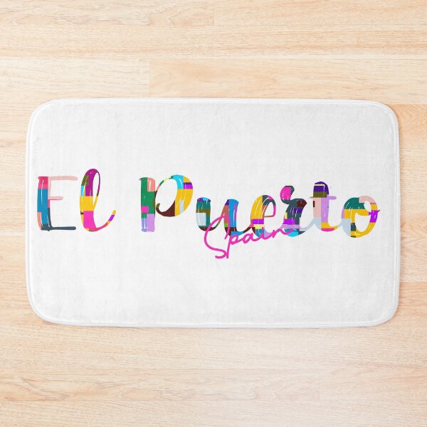 Item preview, El Puerto, Spain, Vibrant Abstract City Typography Art designed and sold by Wanderful-roads.