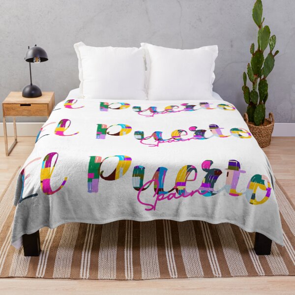 Item preview, El Puerto, Spain, Vibrant Abstract City Typography Art designed and sold by Wanderful-roads.
