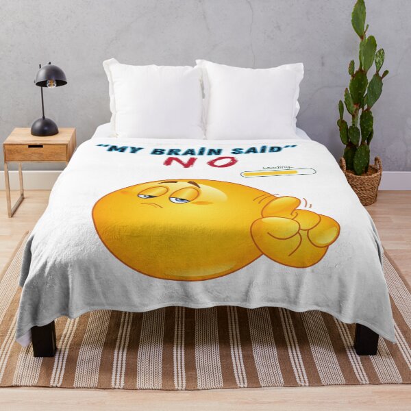 Item preview, My Brain Said No Funny Mood Emoji designed and sold by FLOOVOStudio.
