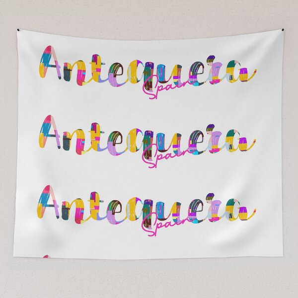 Item preview, Antequera, Spain, Vibrant Abstract City Typography Art designed and sold by Wanderful-roads.