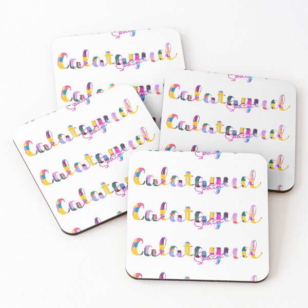 Item preview, Calatayud, Spain, Vibrant Abstract City Typography Art designed and sold by Wanderful-roads.