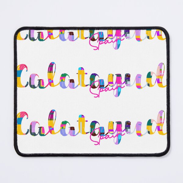 Item preview, Calatayud, Spain, Vibrant Abstract City Typography Art designed and sold by Wanderful-roads.