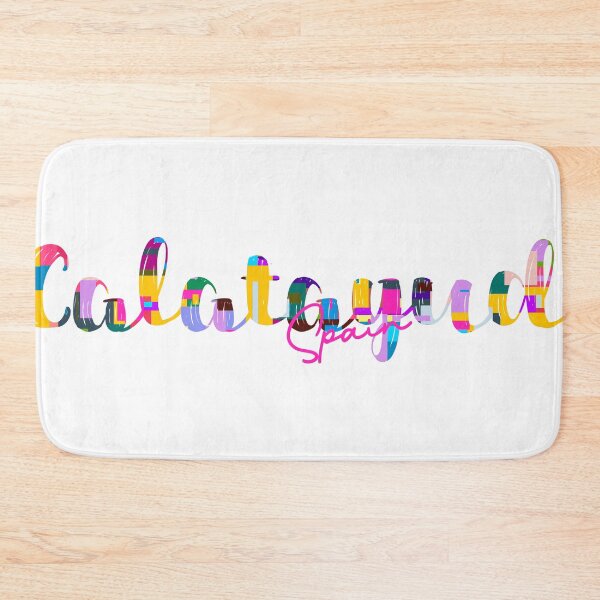 Item preview, Calatayud, Spain, Vibrant Abstract City Typography Art designed and sold by Wanderful-roads.