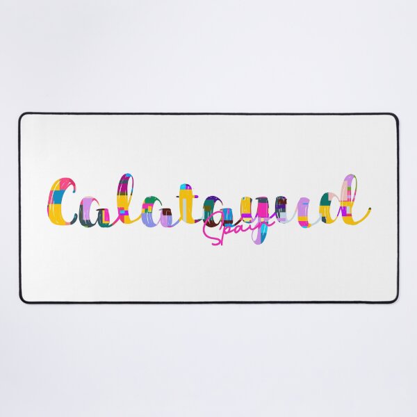 Item preview, Calatayud, Spain, Vibrant Abstract City Typography Art designed and sold by Wanderful-roads.