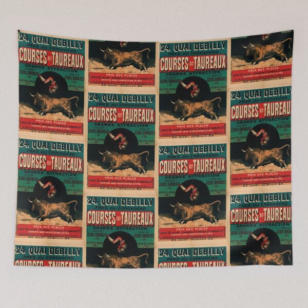 Item preview, Vintage Paris Bullfighting Poster | Bold Art Nouveau Design | 19th Century Advertising | Vibrant Colors & Dramatic Imagery designed and sold by artofuniverse.