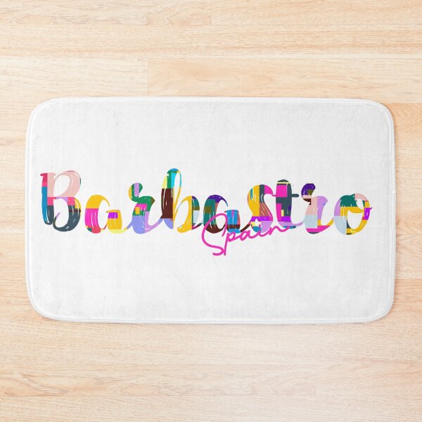 Item preview, Barbastro, Spain, Vibrant Abstract City Typography Art designed and sold by Wanderful-roads.