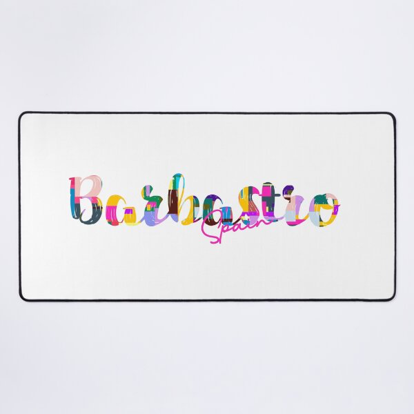 Item preview, Barbastro, Spain, Vibrant Abstract City Typography Art designed and sold by Wanderful-roads.